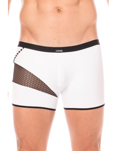 White mesh and rope boxer shorts - LM2004-67WHT