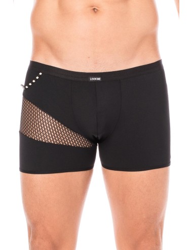 Zwarte boxershort van mesh en touw - LM2004-67BLK