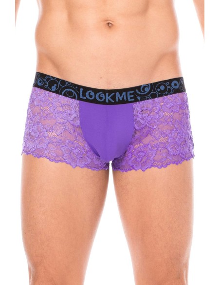Paarse boxershort van delicate kant - LM2006-67PUR