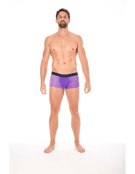 Paarse boxershort van delicate kant - LM2006-67PUR