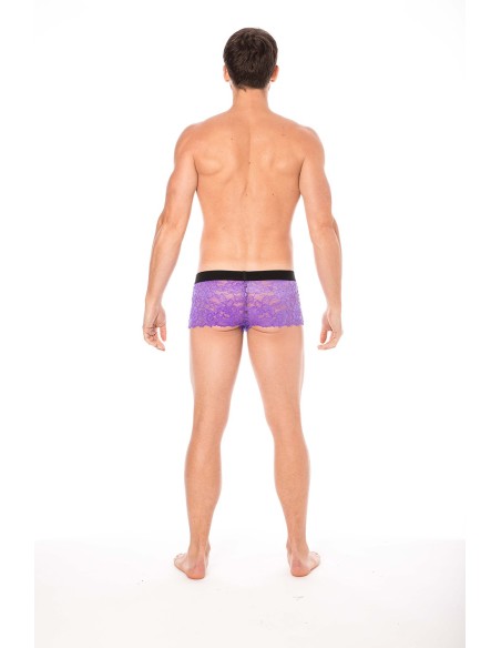 Paarse boxershort van delicate kant - LM2006-67PUR