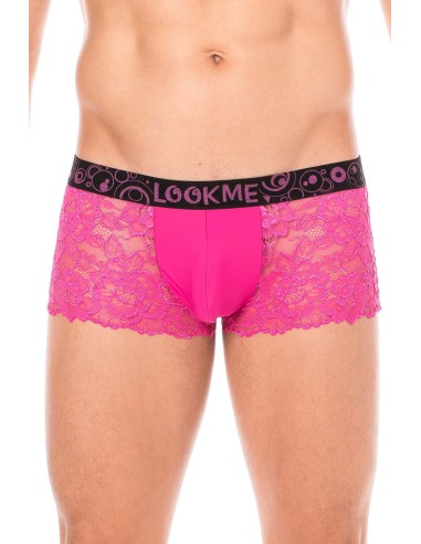 Magenta boxershort van delicate kant - LM2006-67MAG