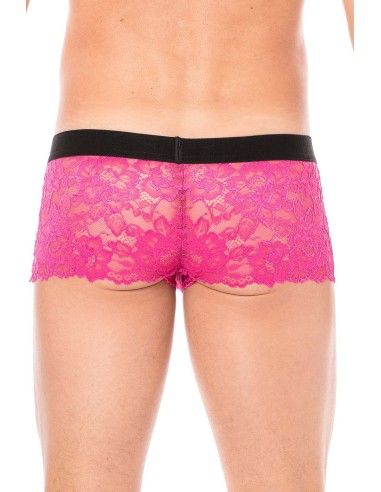 Magenta boxershort van delicate kant - LM2006-67MAG