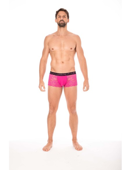 Magenta boxer shorts in delicate lace - LM2006-67MAG