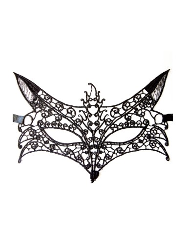 Zacht zwart kanten masker - 100825