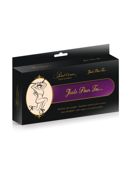 Set of 5 purple satin headbands, ankles, wrists and eyes - CC780202006000