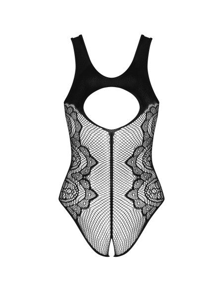 B335 open romper - Zwart