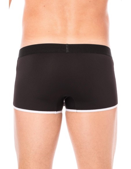 Black high-cut mini pants with zip - LM2003-68BLK