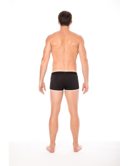 Black high-cut mini pants with zip - LM2003-68BLK