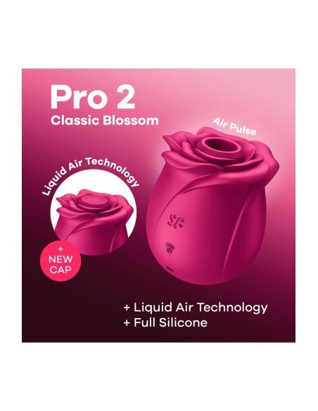 Pro 2 Classic Blossom Satisfyer estimulador de clítoris rosa con ondas de presión - CC597840