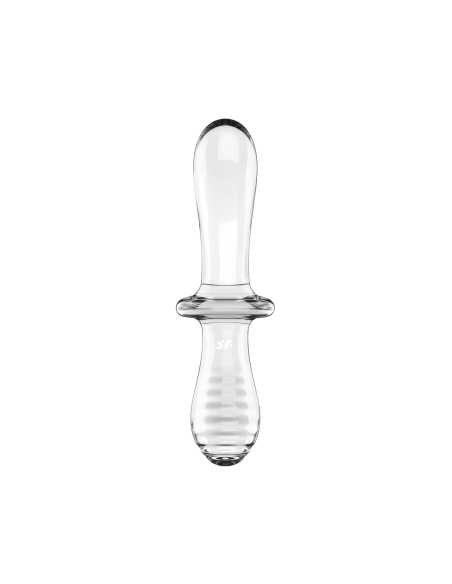 Gode en verre borosilicaté massif transparent Double Crystal Satisfyer - CC597829