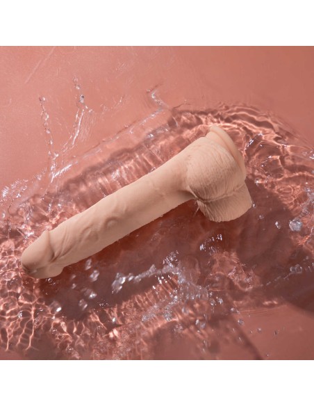 Consolador vibrador realista Kenzo con aparato 24 cms - Carne