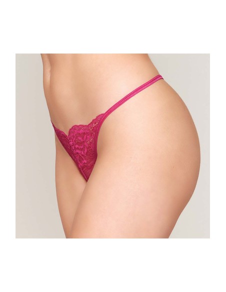 Red string thong with rhinestone chain - DG1497BEE