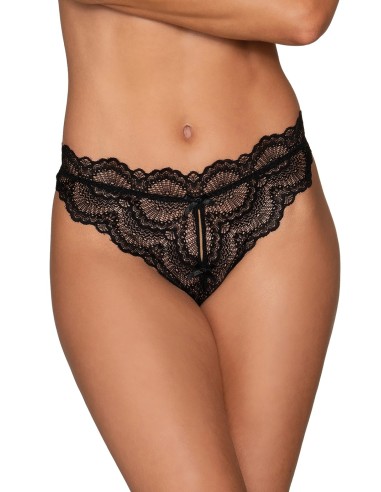 Black open crotch tanga - DG1468BLK