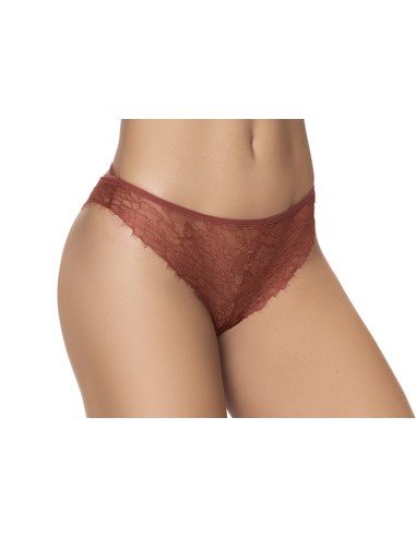 Terracotta lace thong - MAL112TER