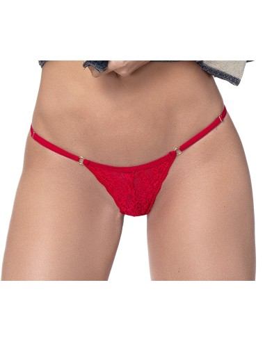 Red lace thong - MAL107RED