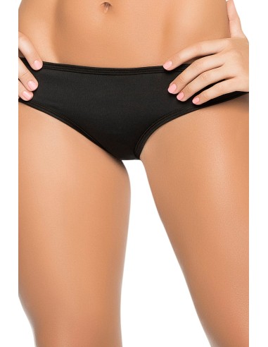 Black thong gathered on the buttocks - MAL3025BLK