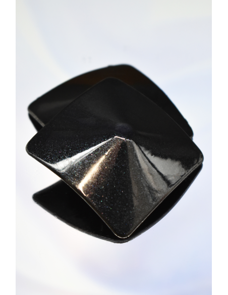 Nippel Zwart metalen vierkante tepelkap - 202400105