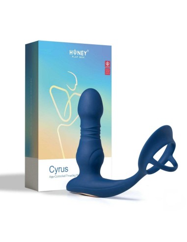 Cyrus - Vibrador de próstata de empuje controlado por aplicación - Azul