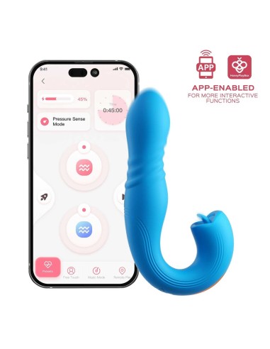 JOI THRUST 2 Azul - Vibrador punto G - lamedor de clítoris - entrada y salida controladas por aplicación