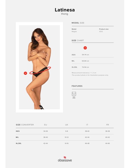 Latinesa open thong - Black