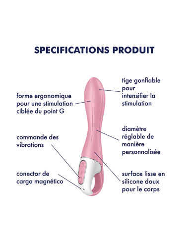 G-Spot Inflatable Vibrator pink USB Air Pump Vibrator 2 Satisfyer