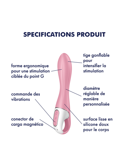 G-Spot Inflatable Vibrator pink USB Air Pump Vibrator 2 Satisfyer