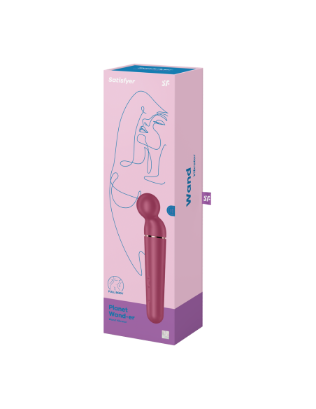 Vibrator wand red USB 60 vibrations Planet Wand-er Satisfyer - CC597844