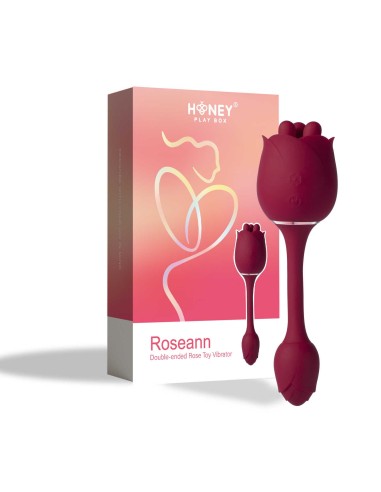 Roseann - Vibrator met twee uiteinden in de vorm van een roos