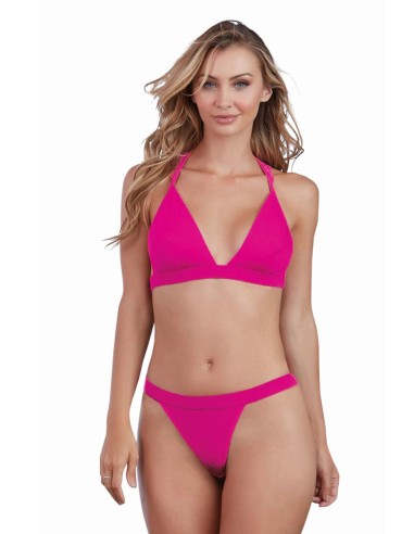 Conjunto de jersey y encaje magenta - DG11074MAG