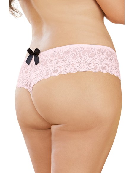 Oudroze boyshort met open kant - DG7177XVPK