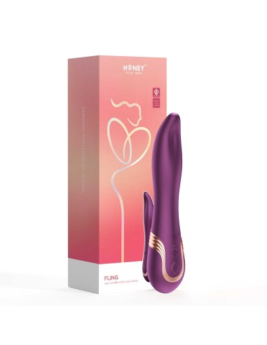 Fling tongue vibrator remote controlled by app