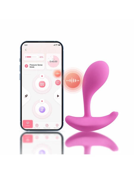 Vibrador Oly 2 con presión y aplicación controlables por voz Rosa