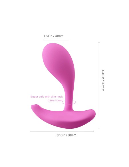 Vibrador Oly 2 con presión y aplicación controlables por voz Rosa