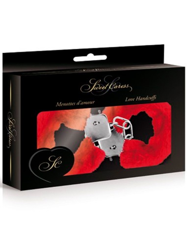 Rode harige polsboeien met beveiliging - CC5140030030