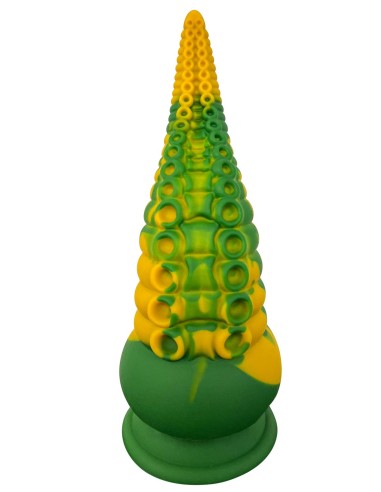 Gode ventouse tentacule Kraken 21 cm vert et jaune - WS-NV101A