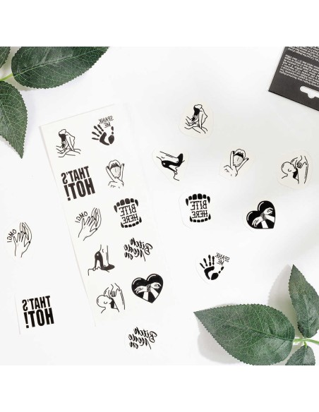 Colección Kinky - Paquete de tatuajes temporales de 10