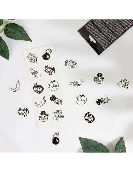 Spicy collection - Temporary tattoos pack of 10