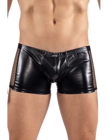 Black Desire zwarte kunstleren boxershort - LM2401-67BLK