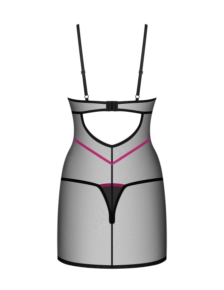 Novenes nightie and thong - Black