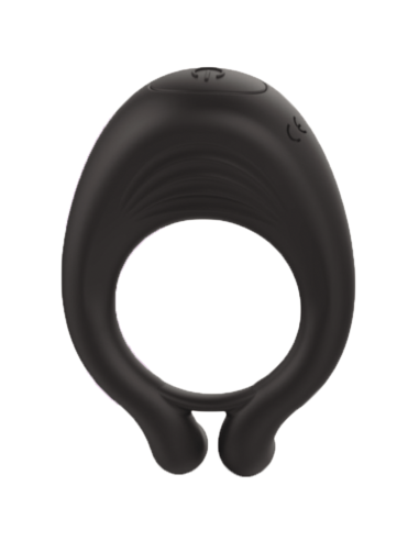 OCTAVE, Cockring Noir dans un silicone médical doux avec 1 mode de vibration - COR035BLK