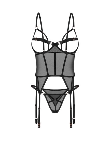 Euridia corset and thong - Black