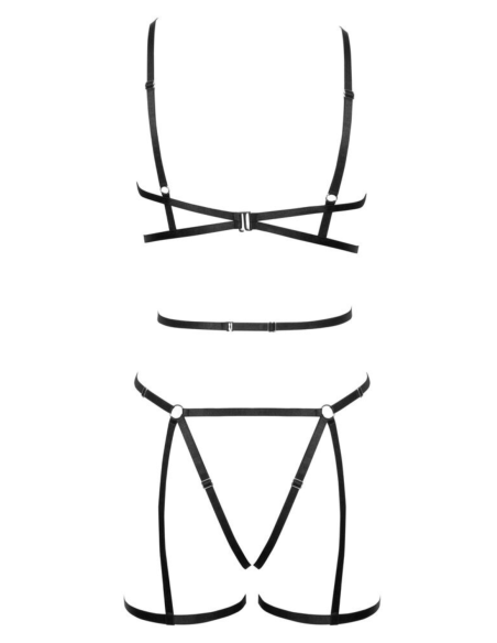 3-delige harnasbeha, jarretelgordel en stringset - R24805221101