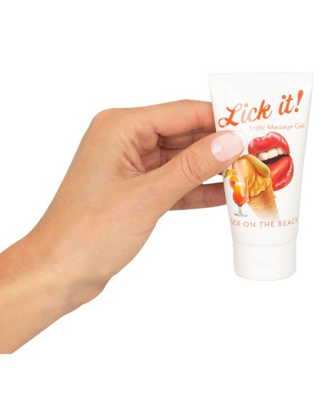 Sex on the beach lubricante y gel de masaje vegano comestible sabor afrutado 50ml - R629510
