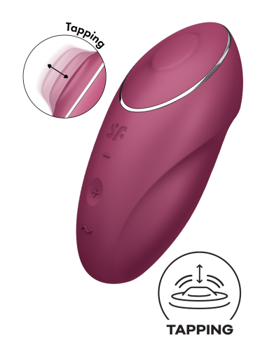 Satisfyer Tap Climax 1 Red Lay-On Vibrator, Clitoral Stimulator - CC597858