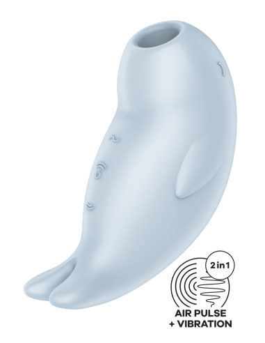 Seal You Soon Satisfyer Blauwe USB-trilling en clitorisstimulator met gepulseerde lucht - CC597851