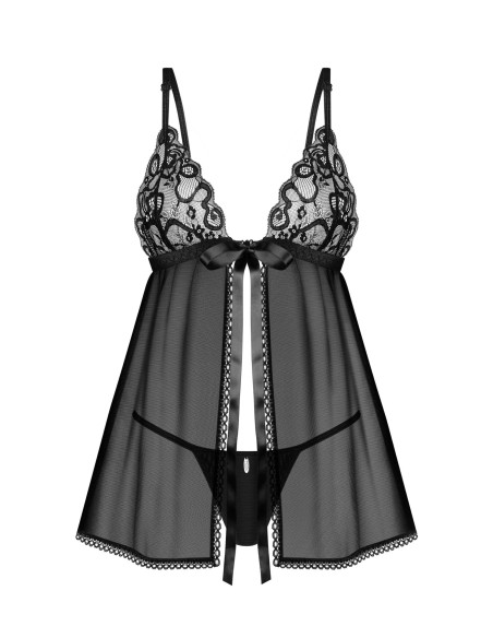 Blomentis babydoll and string - Black