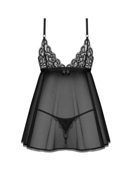 Blomentis babydoll and string - Black