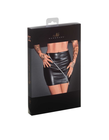 F126 Eco-leather mini skirt
