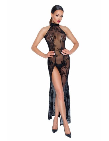 F239 Robe longue en tulle